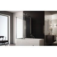 Cube Ante Sopravasca da  63-75cm Cromo  Cristallo 6mm Trasparente FORTE BOX DOCCIA  - 1