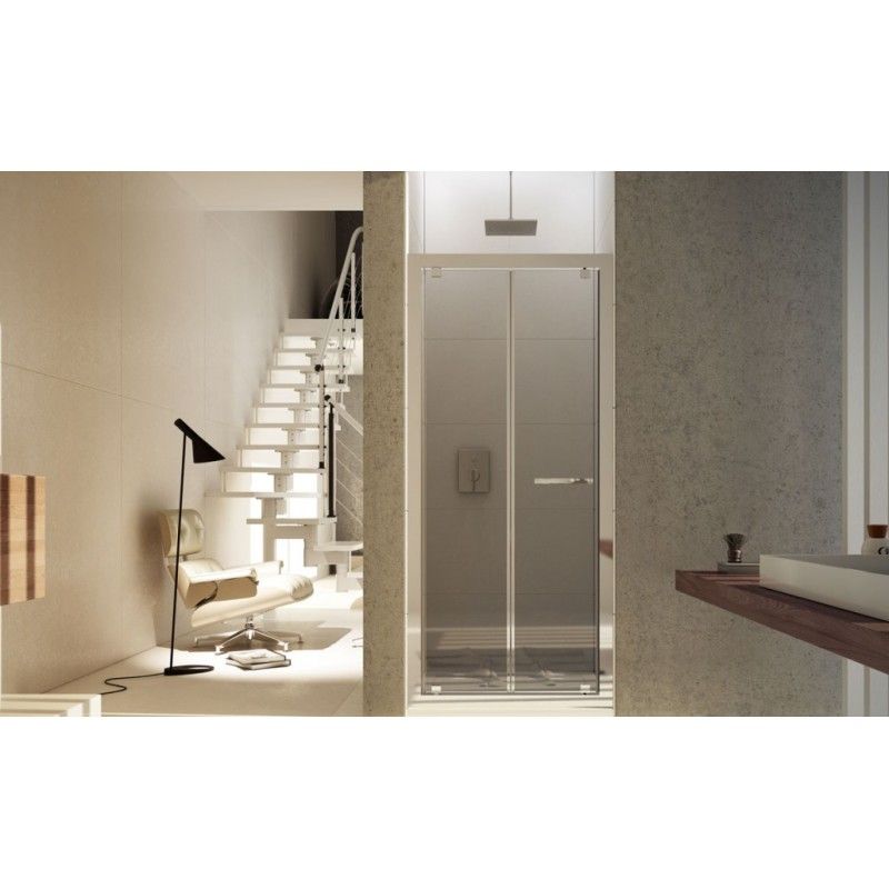 Ares Door Shower cabin  from  90cm Chrome  Crystal 6mm Transparent FORTE BOX DOCCIA  - 1