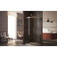 Flora Corner Semicircular Panels Shower cabin  from  80X80cm Chrome  Crystal 6mm Transparent FORTE BOX DOCCIA  - 1