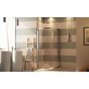 Diana Angolo Tondo Ante Box Doccia  da  90x90cm Cromo  Cristallo 6mm Trasparente FORTE BOX DOCCIA  - 1