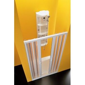 Sirio centrale ante Box Doccia  da  160cm Bianco PVC Trasparente FORTE BOX DOCCIA  - 1