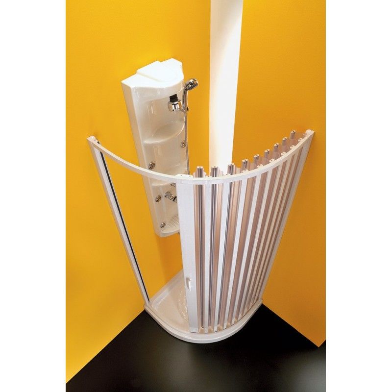 Sfera laterale Angolo Porta Box Doccia  da  70X90cm Bianco PVC Trasparente FORTE BOX DOCCIA  - 1