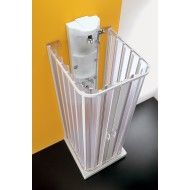 Delta 3 Panels Shower cabin  from  80X100cm White PVCTransparent FORTE BOX DOCCIA  - 1