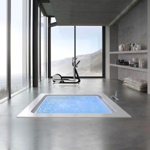 Bolla Q sfioro jets d'eau blanc Bain  190x190 h63xcm Hafro - Geromin