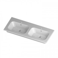 CONSOLE QUBO 121 SQUARE DOUBLE BOWL Disegno Ceramica
