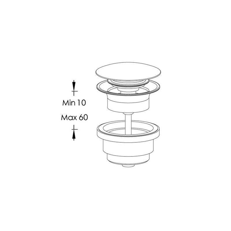 Complementi bagno Pressure waste with Clic-Clac plug for basin  Ritmonio RITMONIO - 1
