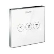 ShowerSelect glass Built-in thermostatic mixer  Bianco pour 3 Outputs   Hansgrohe 15736400 HANSGROHE - 1