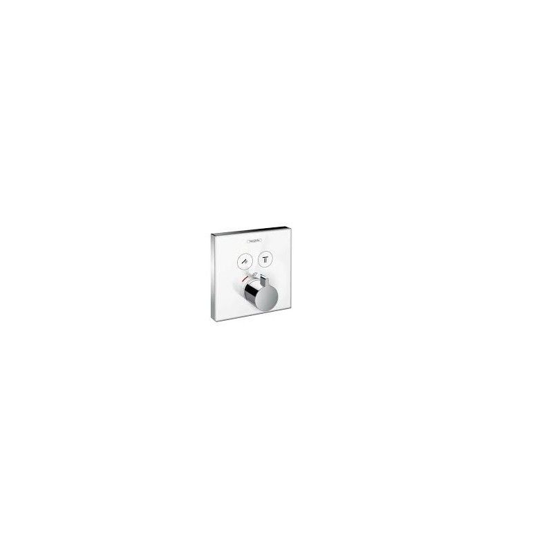 ShowerSelect glass Built-in thermostatic mixer  Bianco for 2 Outputs    Hansgrohe 15738400 HANSGROHE - 1