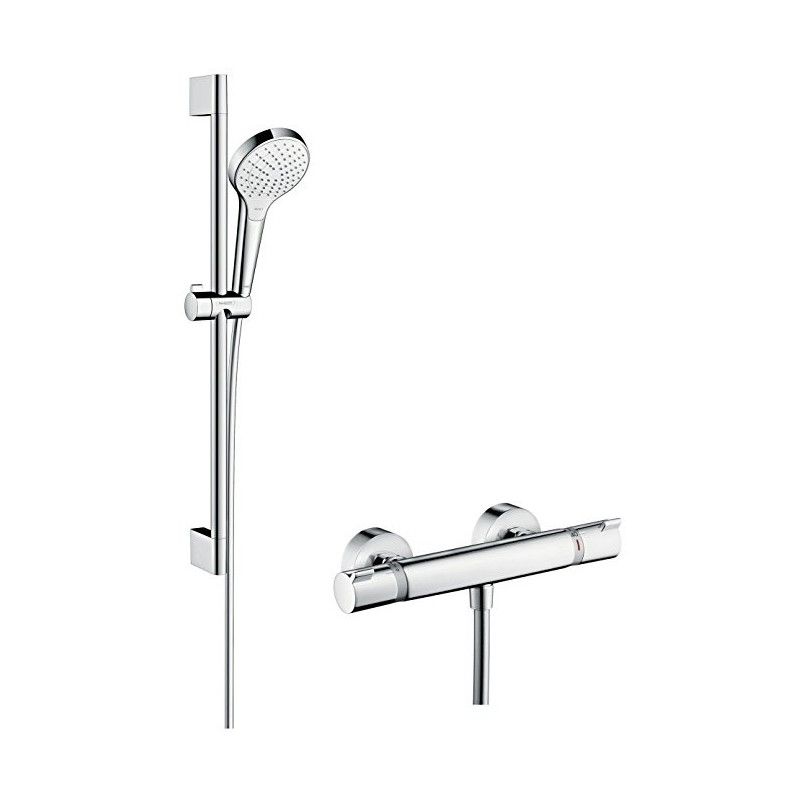 Croma 110 Select S Vario external shower system with Ecostat Comfort thermostatic and 65 cm shower rod Hansgrohe 27013400 HANSGR