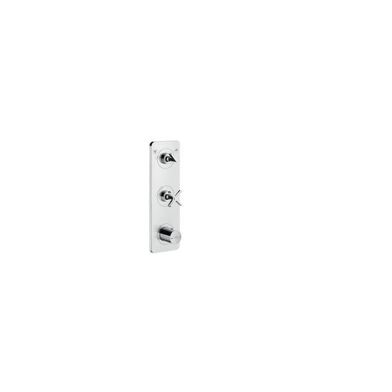 AXOR CITTERIO E Module de thermostat 380/120 encastre pour 2 consommateurs avec plaque  AXOR 36703000 HANSGROHE - 1