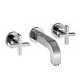 Citterio 3 hole wall-mounted sink tap for wall mounting with spout 162 mm, cross handles and escutcheons Cromo AXOR 39313000 HAN