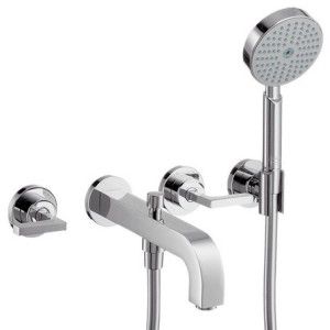CITTERIO 3 hole wall-mounted bath mixer for wall mounting without plate Cromo AXOR 39448000 HANSGROHE - 1