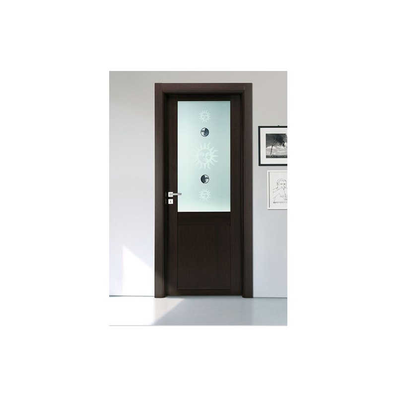 Desa Door in Glazed Laminate series Nut National Walnut Soluna glass DESA PORTE - 1