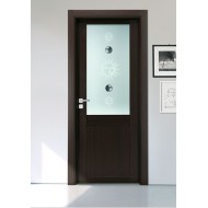 Desa Door in Glazed Laminate series Nut National Walnut Soluna glass DESA PORTE - 1