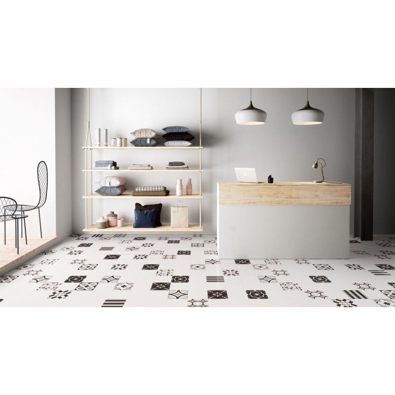 PATCHWORK B&W WHITE - CSAPBWWH20  20X20 Ceramica Sant'Agostino CERAMICA SANT'AGOSTINO - 1