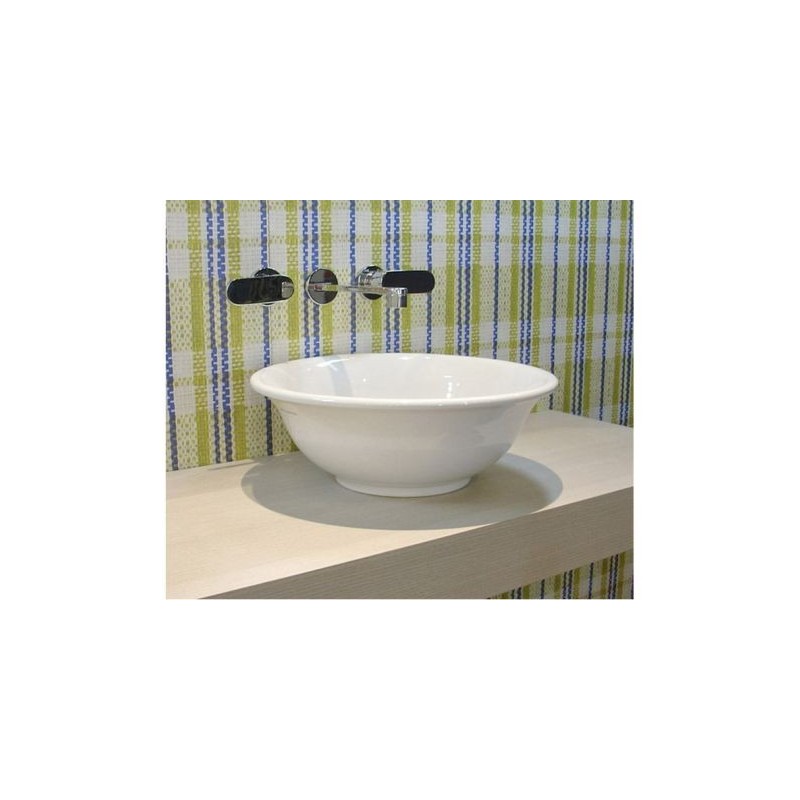 BOLL WASHBASIN 42 COUNTERTOP CENTRAL HOLE LATTE  S - Ceramica Flaminia BL42LLAT CERAMICA FLAMINIA - 1