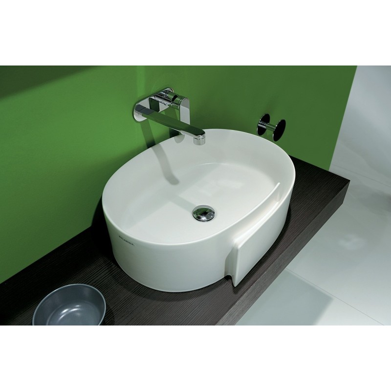 ROLL WASHBASIN 56 COUNTERTOP/CENTRAL HOLE WHITE   - Ceramica Flaminia RL56L CERAMICA FLAMINIA - 1