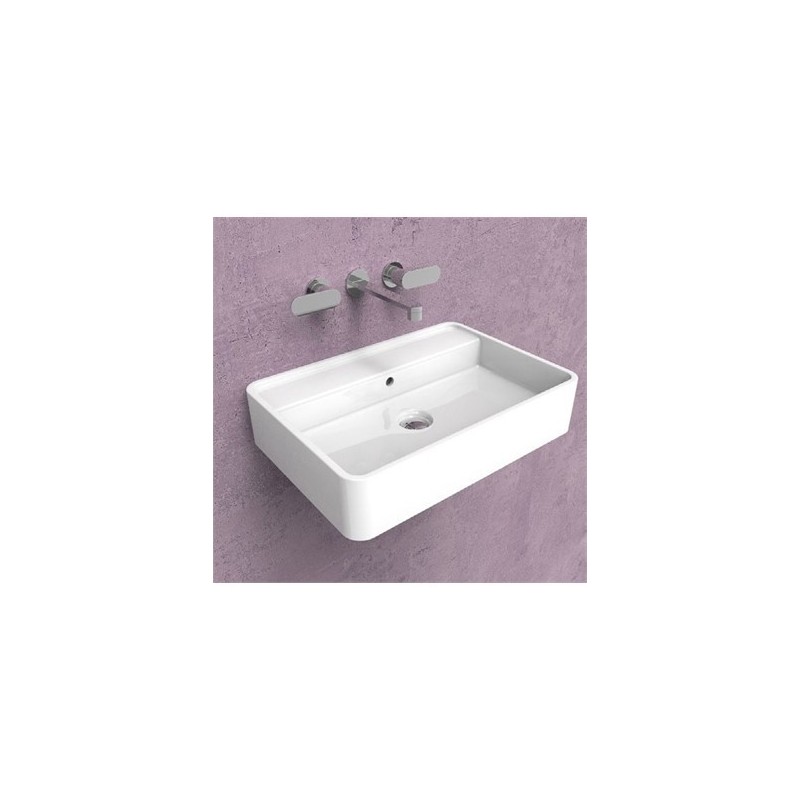 MINIWASH 60 SOSPESO PIANO RUBINETTERIA LATTE 1 - Ceramica Flaminia MW60SLAT CERAMICA FLAMINIA - 1