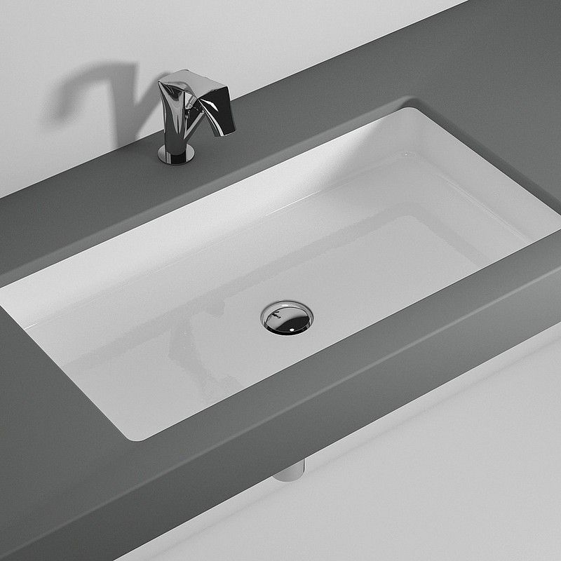 WASHBASIN MINIWASH 55X35 UNDERCOUNTER FANGO  S - Ceramica Flaminia MW60SPFAN CERAMICA FLAMINIA - 1