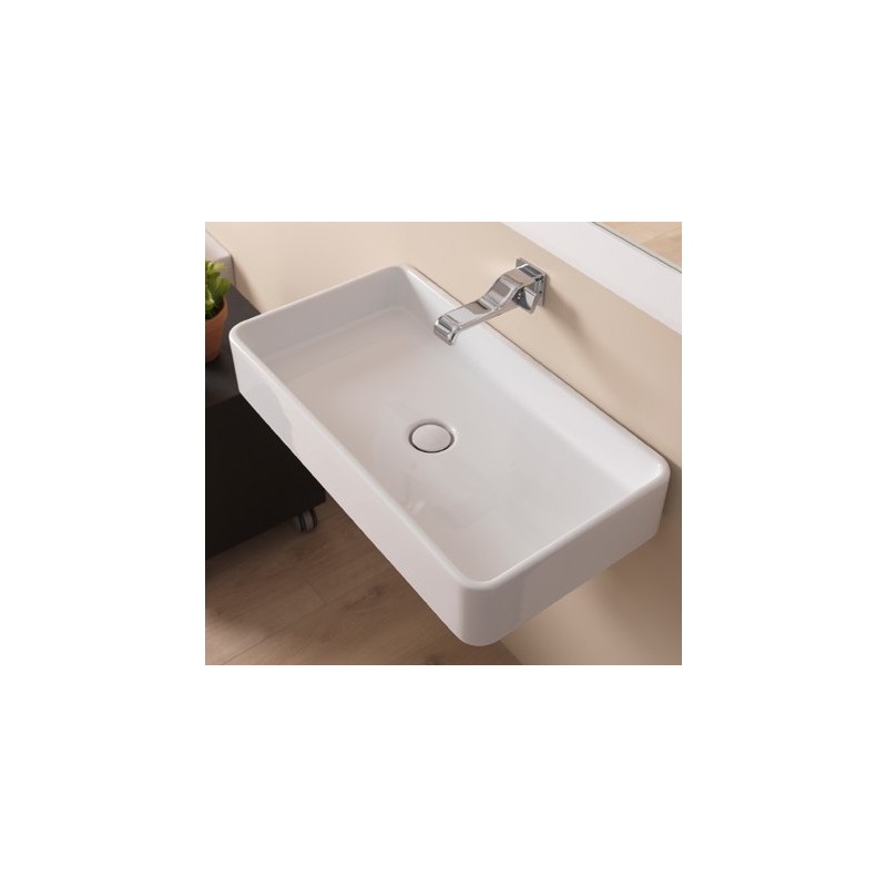 WASCHBECKEN  MINIWASH 75 AUFSATZ/WANDHAENGEND  FANGO  S - Ceramica Flaminia MWL75FAN CERAMICA FLAMINIA - 1