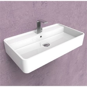 MINIWASH 75 SUSPENDU ROBINETS FANGO  S - Ceramica Flaminia MW75SFAN CERAMICA FLAMINIA - 1