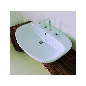 EVIER 85 NUDA 2 POUR ROBINETS FANG0  S - Ceramica Flaminia 5081FAN CERAMICA FLAMINIA - 1