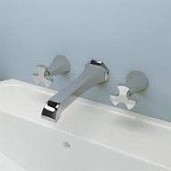 EVERGREEN 3 HOLES WASHBASIN PARET CHROME - Ceramica Flaminia EG206 CERAMICA FLAMINIA - 1