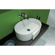 ROLL LAVABO 56 APPOGGIO/FORO CENTRALE LATTE   - Ceramica Flaminia RL56LLAT CERAMICA FLAMINIA - 1