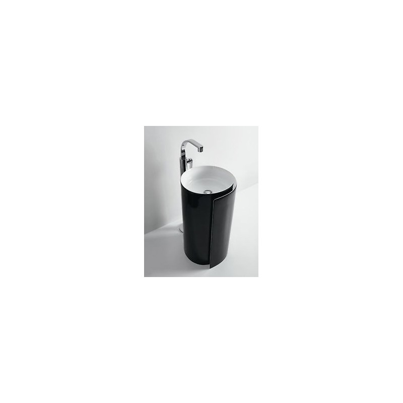 LAVABO MONOROLL 44 CENTRO STANZA NERO  S - Ceramica Flaminia MR44CNER CERAMICA FLAMINIA - 1