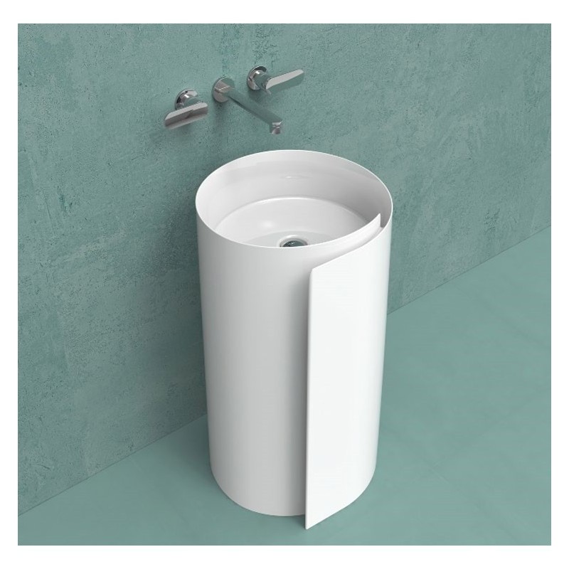 WASHBASIN MONOROLL 44 WALL BLACK  S - Ceramica Flaminia MR44PNER CERAMICA FLAMINIA - 1