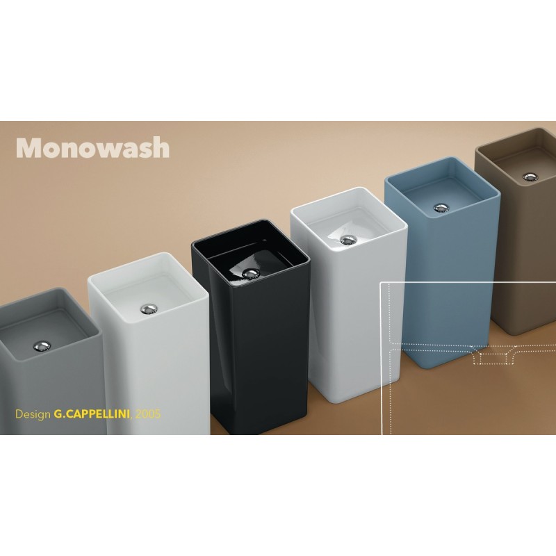 WASCHBECKEN  MONOWASH WAND NUVOLA  S - Ceramica Flaminia MW40PNUV CERAMICA FLAMINIA - 1