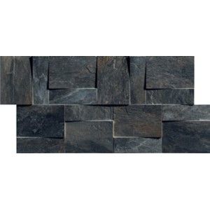 ARDOISE NOIR BRICK-MODUL 3D 30X30 - REX Ceramiche 739373 FLORIM LUXURY DESIGN - 1