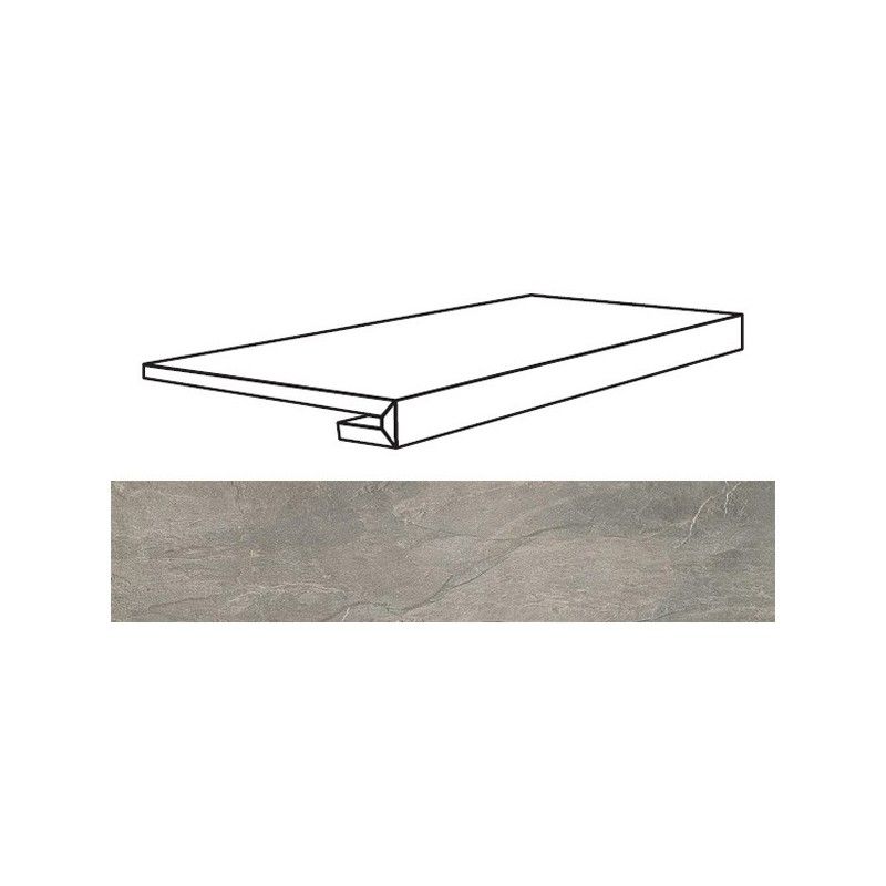 ARDOISE PLOMBE STEP 33X120X3 - REX Ceramiche 739322 FLORIM LUXURY DESIGN - 1