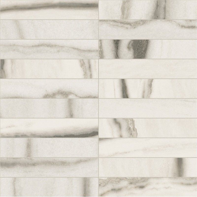 PREXIOUS REX WHITE FANTASY  MOSAIQUE  3X15 MATTE - REX Ceramiche 756304 FLORIM LUXURY DESIGN - 1